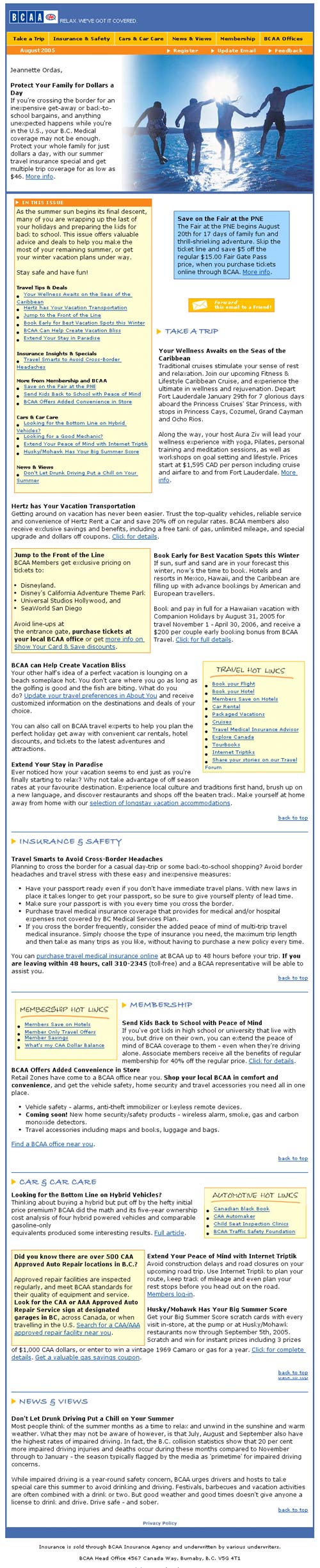 BCAA eletter screenshot